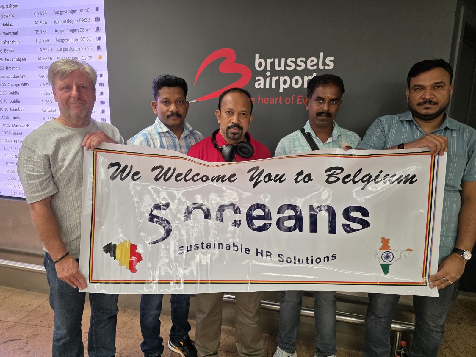 4 nouveaux collaborateurs venus d'Inde arrivent à Brussels Airport